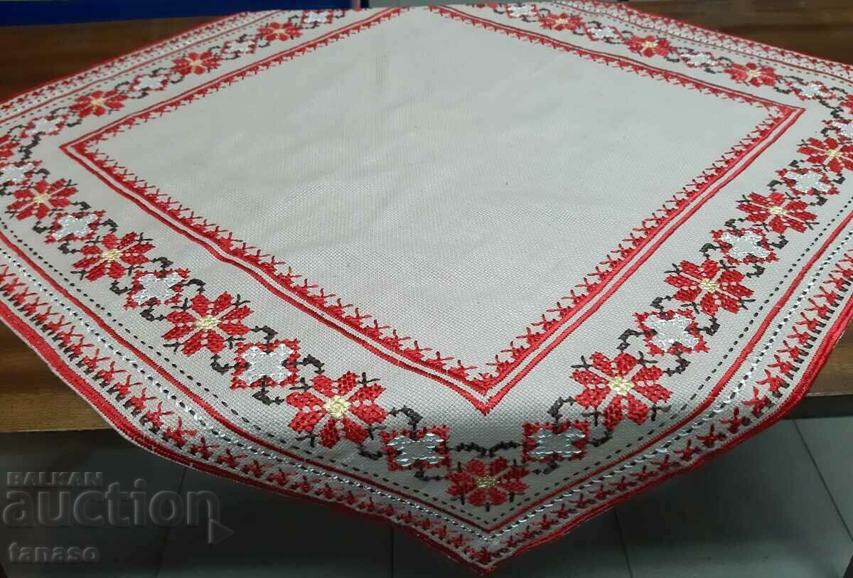 Old hand-embroidered plaid tablecloth(15.4) with price 35.00 BGN | € 17.90 Old hand-embroidered plaid tablecloth(15.4) with price 35.00 BGN | € 17.90