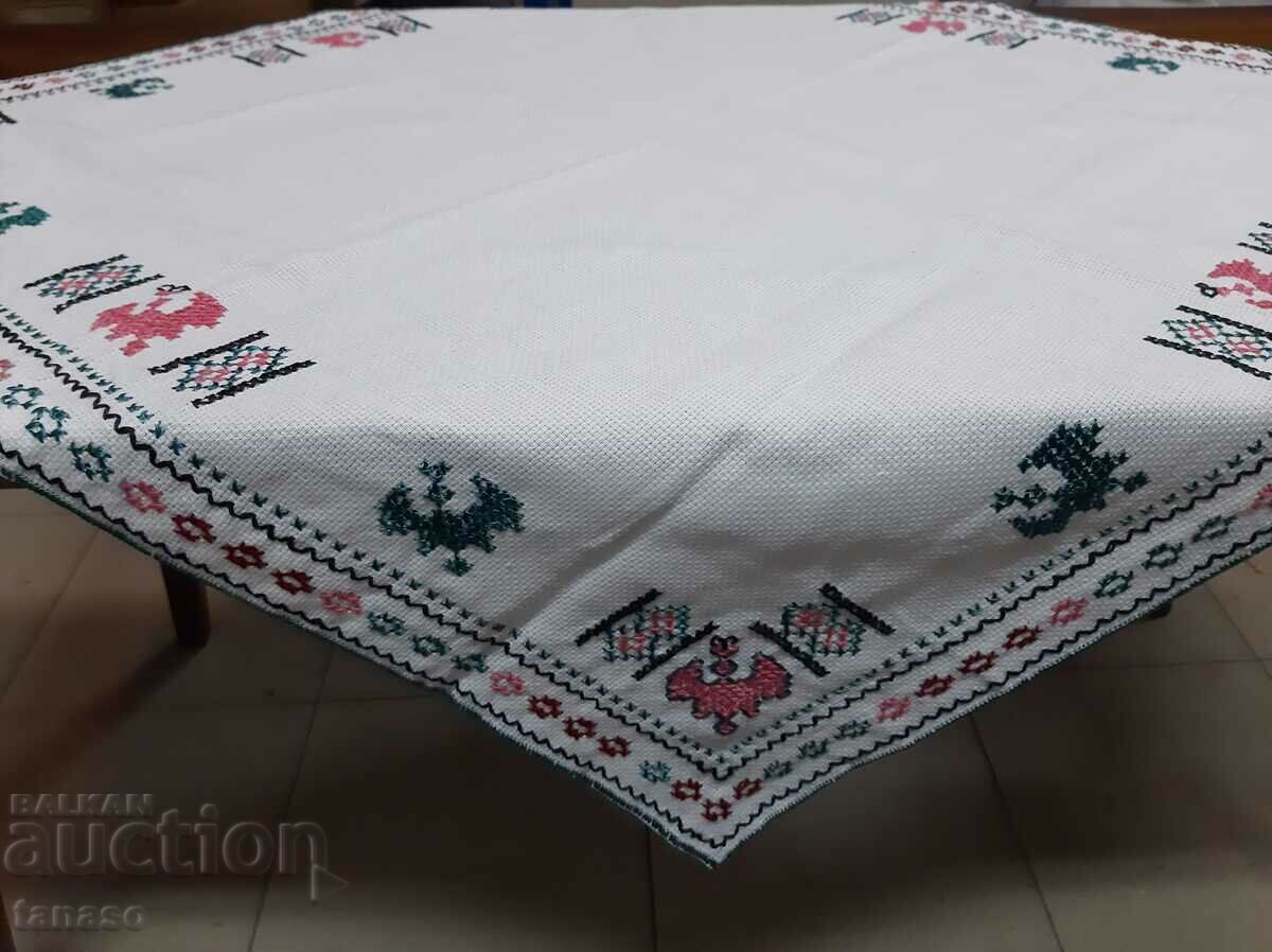 Old hand-embroidered plaid tablecloth(15.4) with price 35.00 BGN | € 17.90 Old hand-embroidered plaid tablecloth(15.4) with price 35.00 BGN | € 17.90