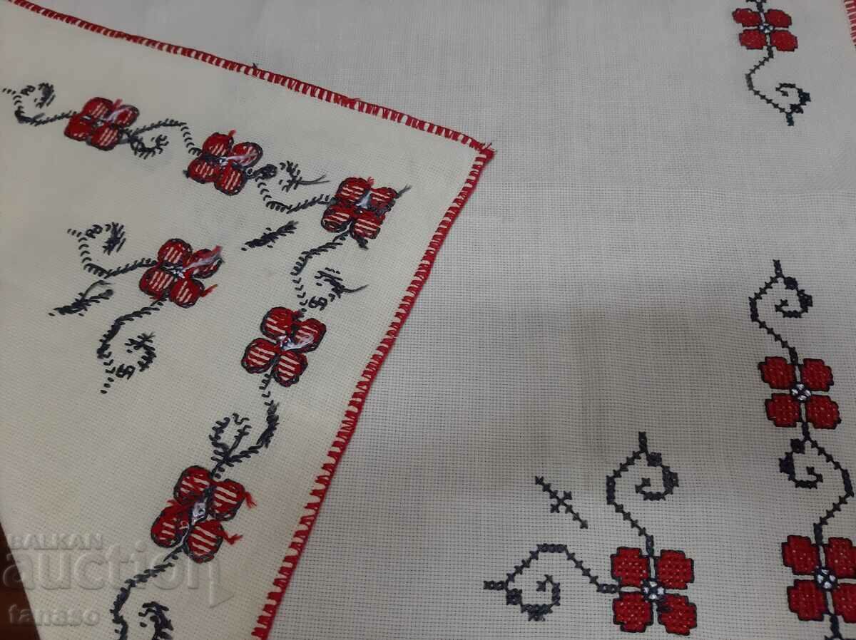 Old hand-embroidered plaid tablecloth(15.4) - 7 Old hand-embroidered plaid tablecloth(15.4) - 7