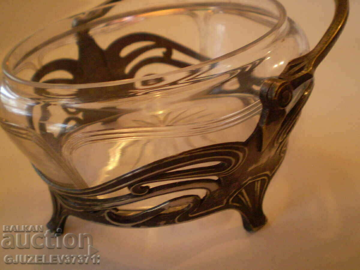 WMF Art Nouveau silver plated sugar bowl bonbonniere - 6 WMF Art Nouveau silver plated sugar bowl bonbonniere - 6
