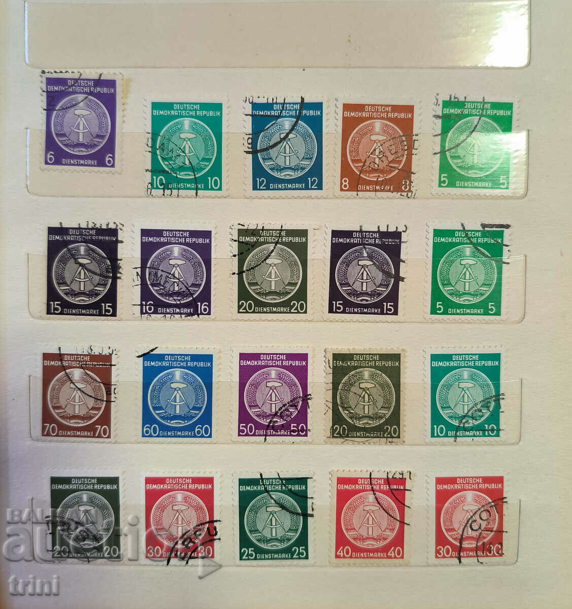 Γερμανία ΛΔΓ Διοικητικό ταχυδρομείο 1954 - 1956 έτος 20 τεμάχια