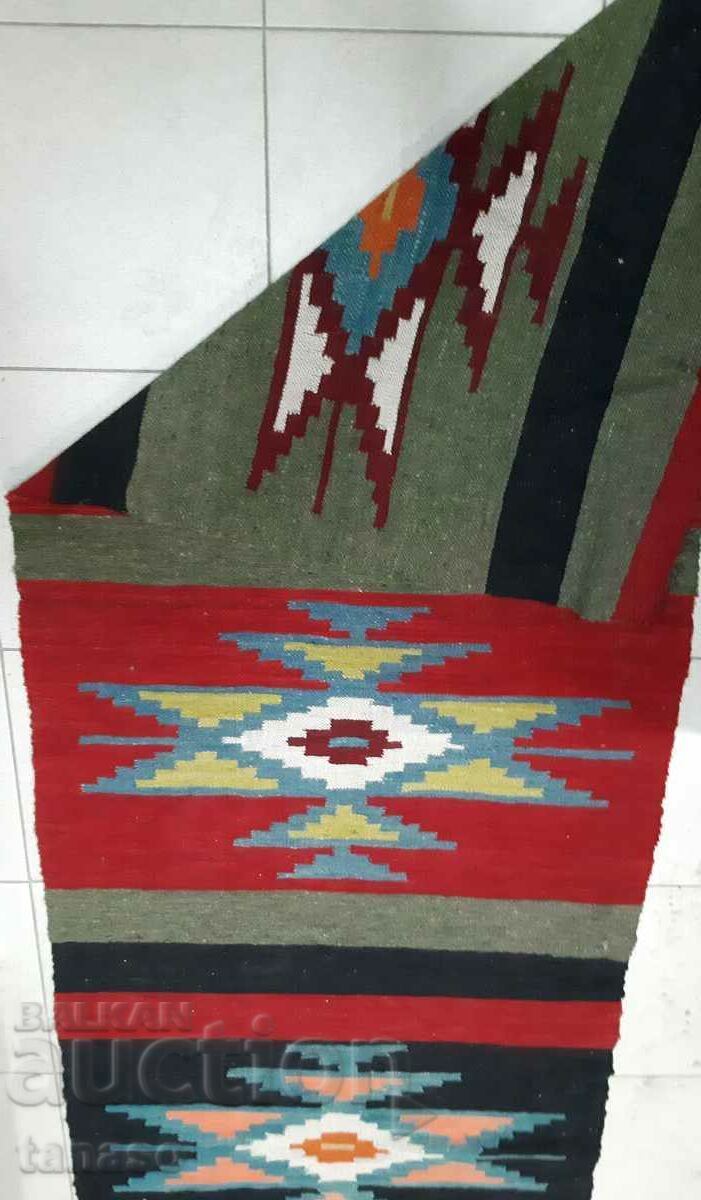 Old woolen woven rug(1.1) - 6