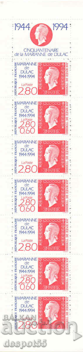 1994. France. Postage Stamp Day. Carnet x7+1.