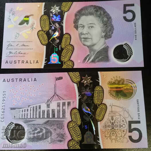 Австралия 5 долара полимер