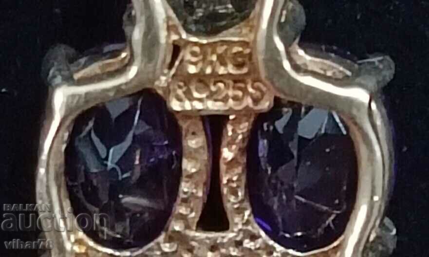 Auction A very beautiful necklace made of 9 carat gold and silver Auction A very beautiful necklace made of 9 carat gold and silver