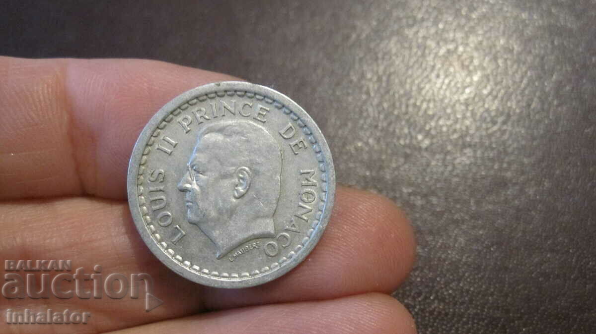 1943 Monaco 1 franc - aluminum