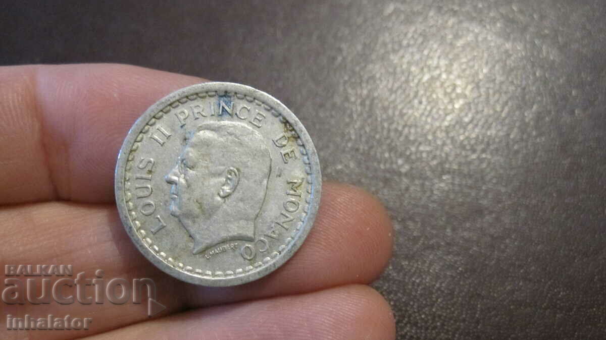 1943 год Монако 1 франк - алуминий