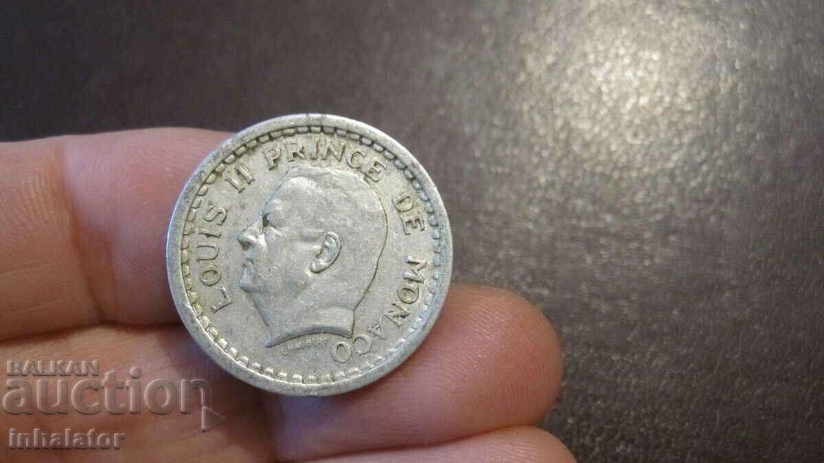 1943 год Монако 1 франк - алуминий