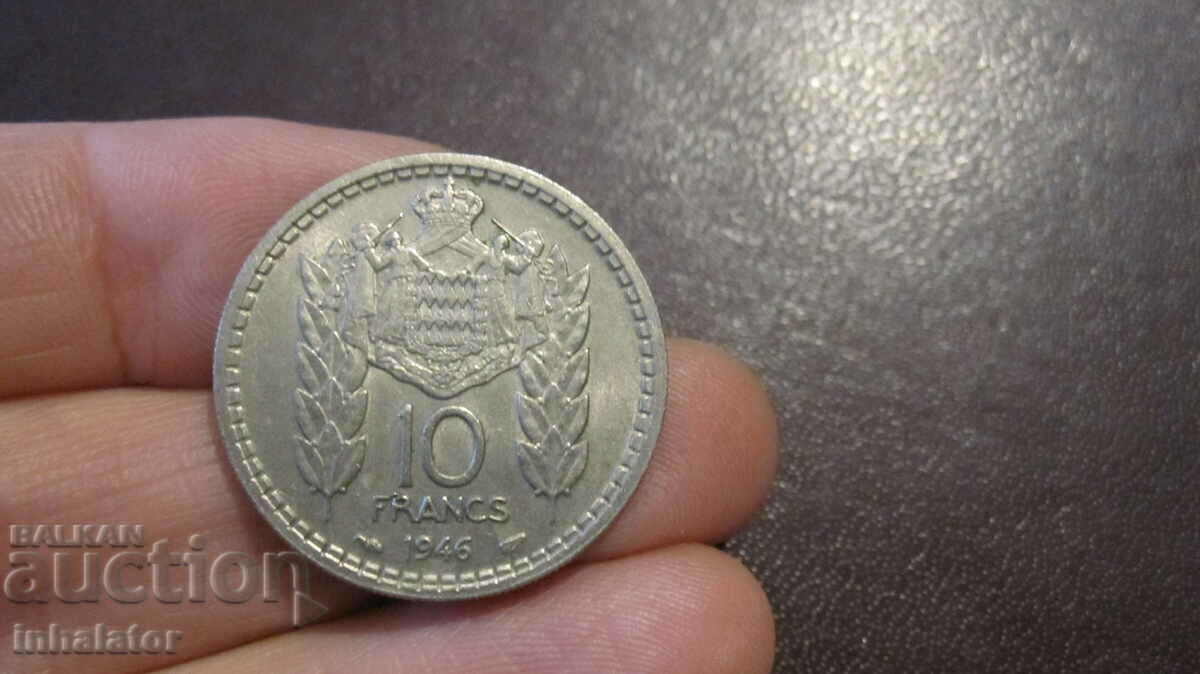 1946 10 francs Monaco