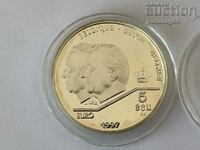 Белгия 5 екюта 1997 година 	Сребро 0.833