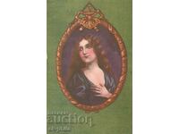 Old card - Romance - Young woman