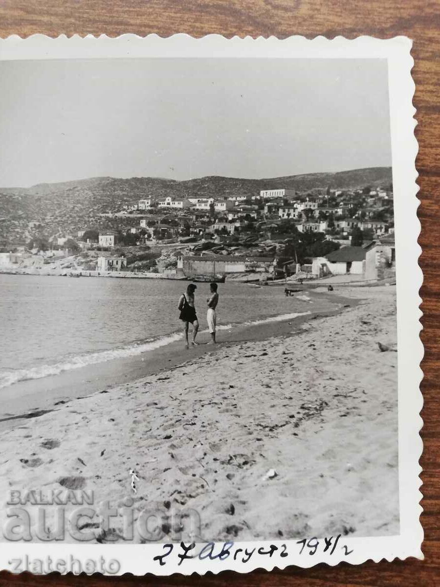 Delivery of Old photo Kingdom of Bulgaria - Kavala 1941. beach, hotel Delivery of Old photo Kingdom of Bulgaria - Kavala 1941. beach, hotel