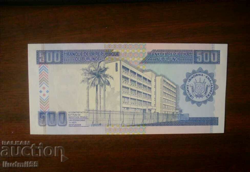 500 φράγκα Μπουρούντι 1995 UNC με τιμή € 5.50 | 10.76 BGN