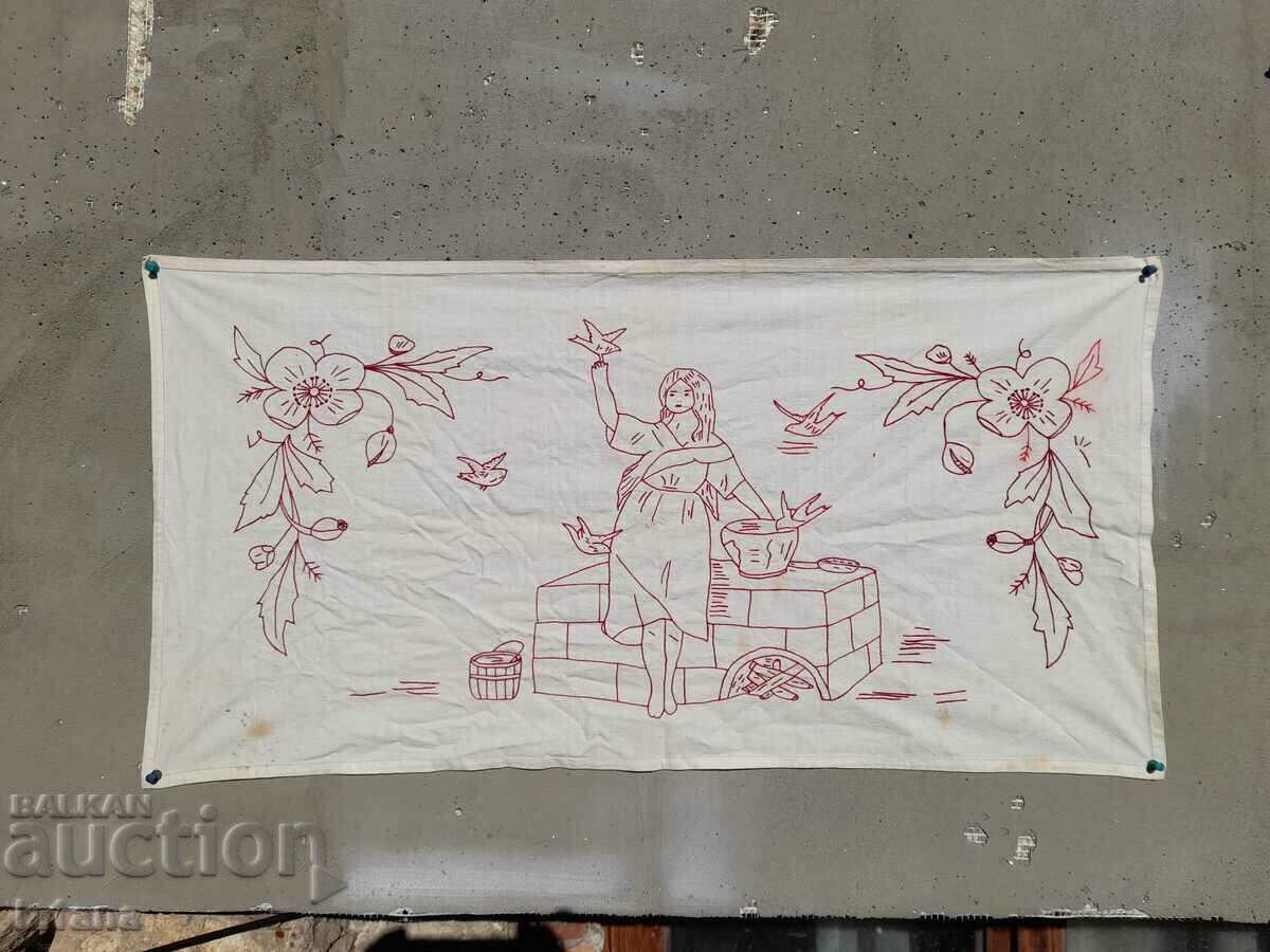 Delivery of Antique embroidered carpet, wall covering