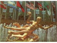 Old postcard - stereo - New York, Rockefeller Center