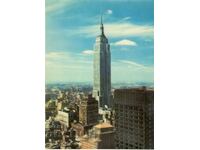 Old postcard - stereo - New York, Empire State Building