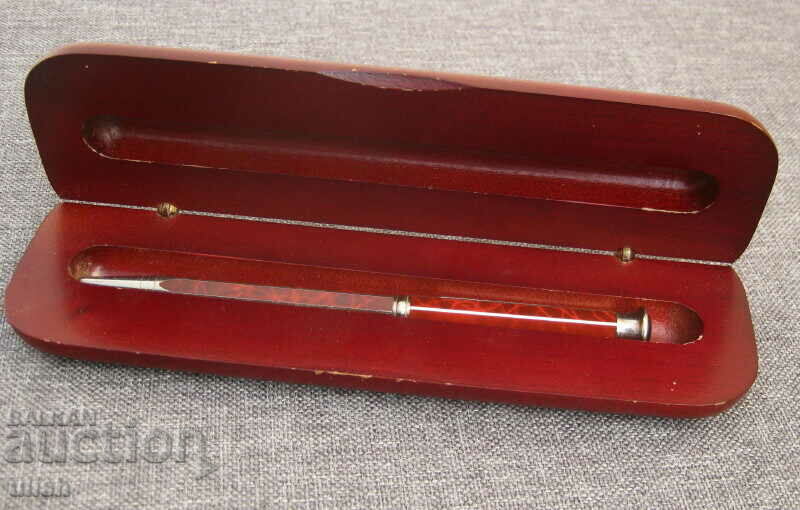 Old lacquer ballpoint pen Barucci Italy with box