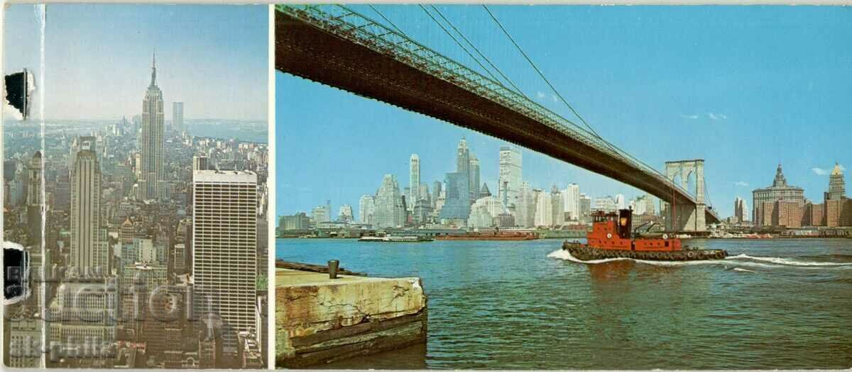 Old card - carnetka - New York - 11 views