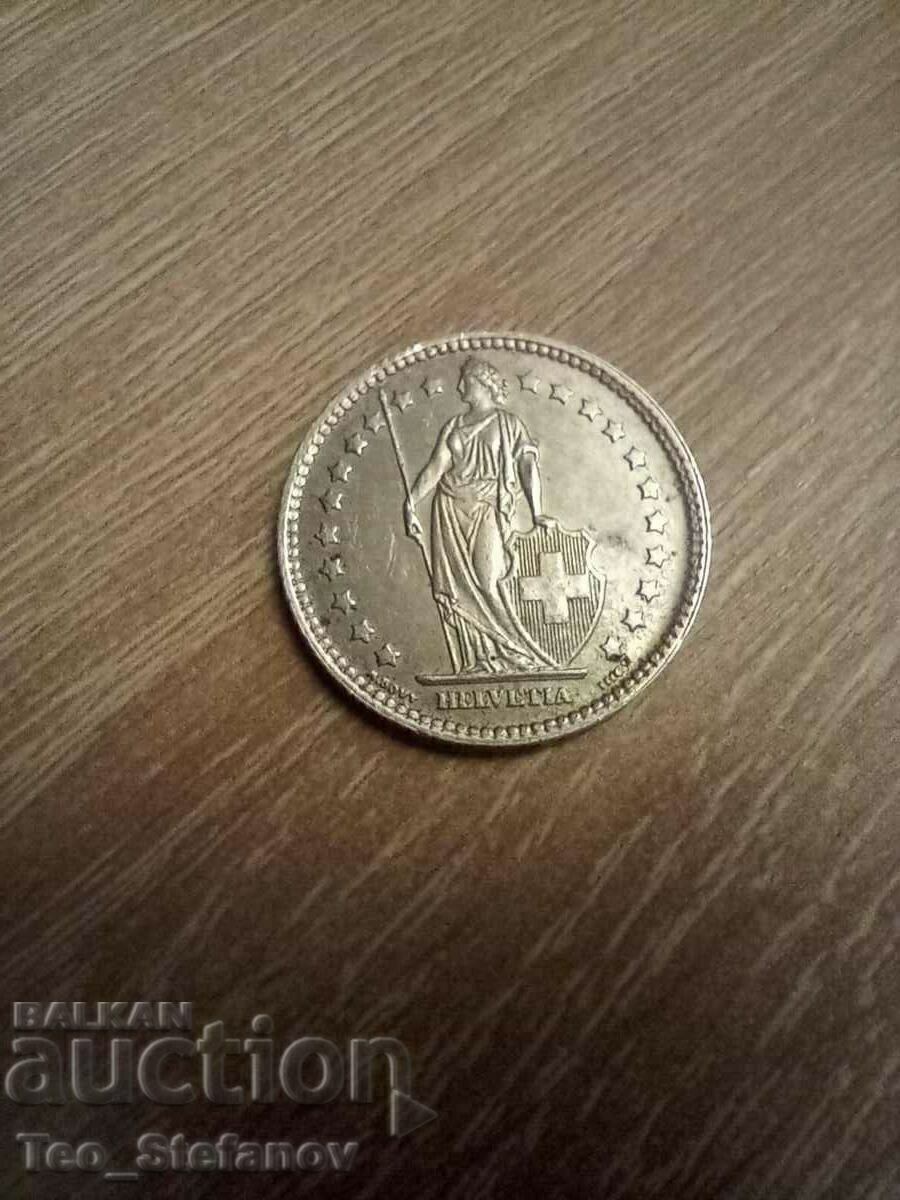 1 франк 1944 Швейцария сребро