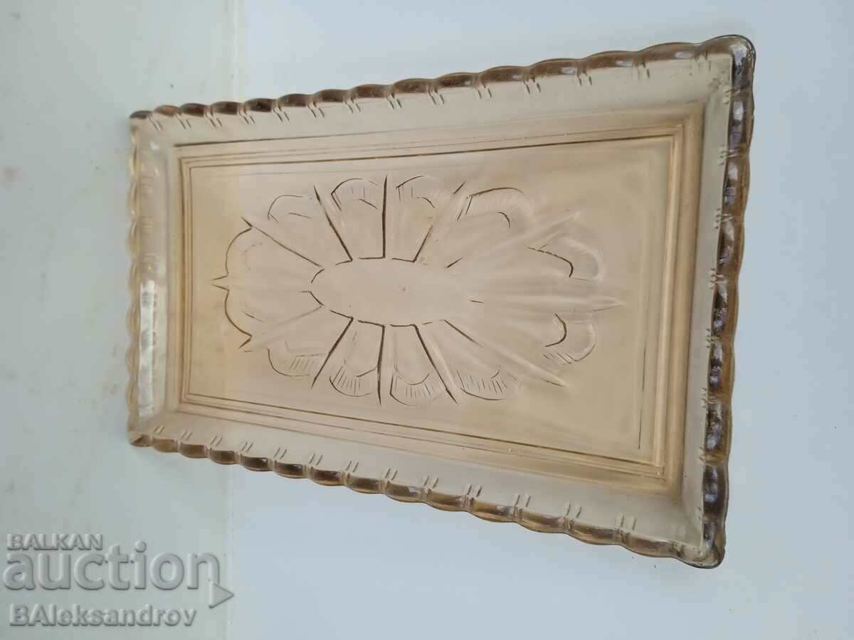 Rectangular plate, colored glass tray - 5 Rectangular plate, colored glass tray - 5