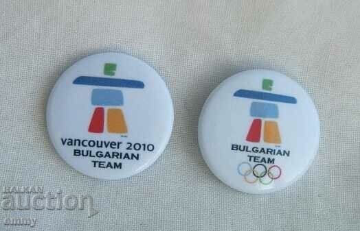 Olympiad badge, Olympic Games Vancouver 2010, Canada-2 pcs