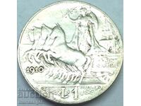 1 lira 1910 Italy silver