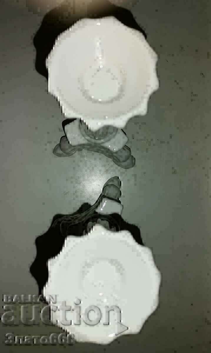 Auction Old porcelain candlesticks Auction Old porcelain candlesticks