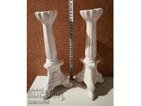 Old porcelain candlesticks