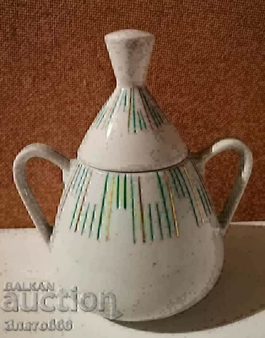 Old porcelain sugar bowl