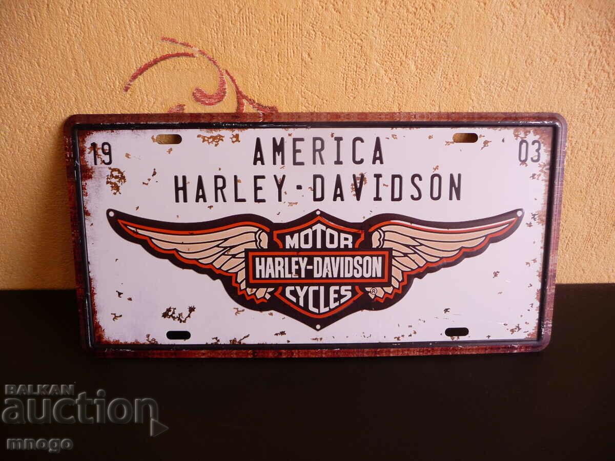 Metal plate America Harley Davidson Harley motorcycles