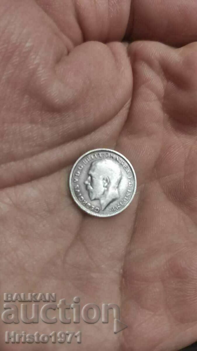 3 pence 1918 cu preț € 7.50 | 14.67 BGN