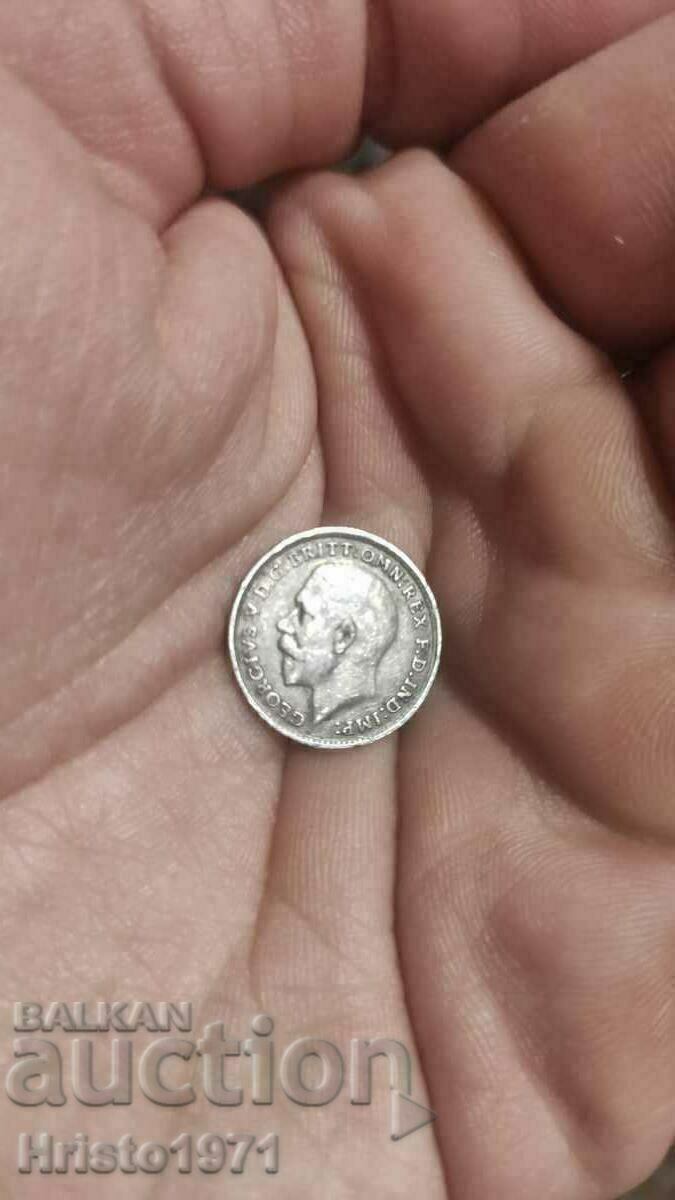 3 pence 1917 cu preț € 7.50 | 14.67 BGN 3 pence 1917 cu preț € 7.50 | 14.67 BGN