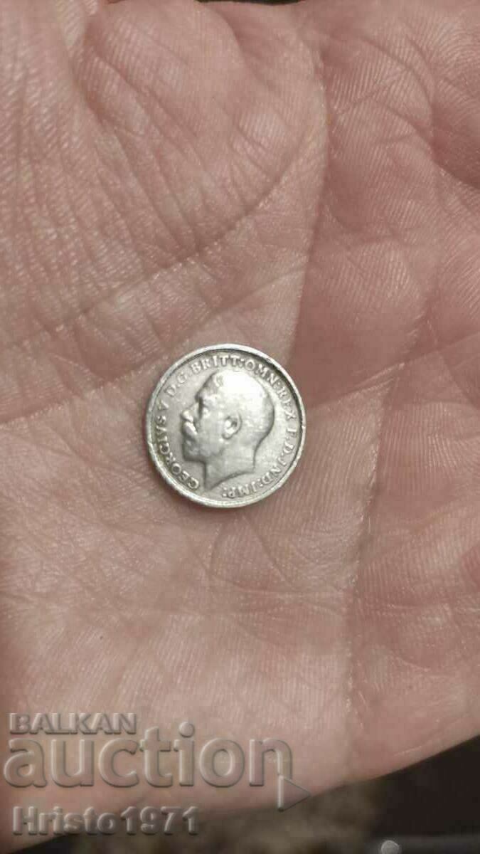 3 pence 1913 cu preț € 7.50 | 14.67 BGN
