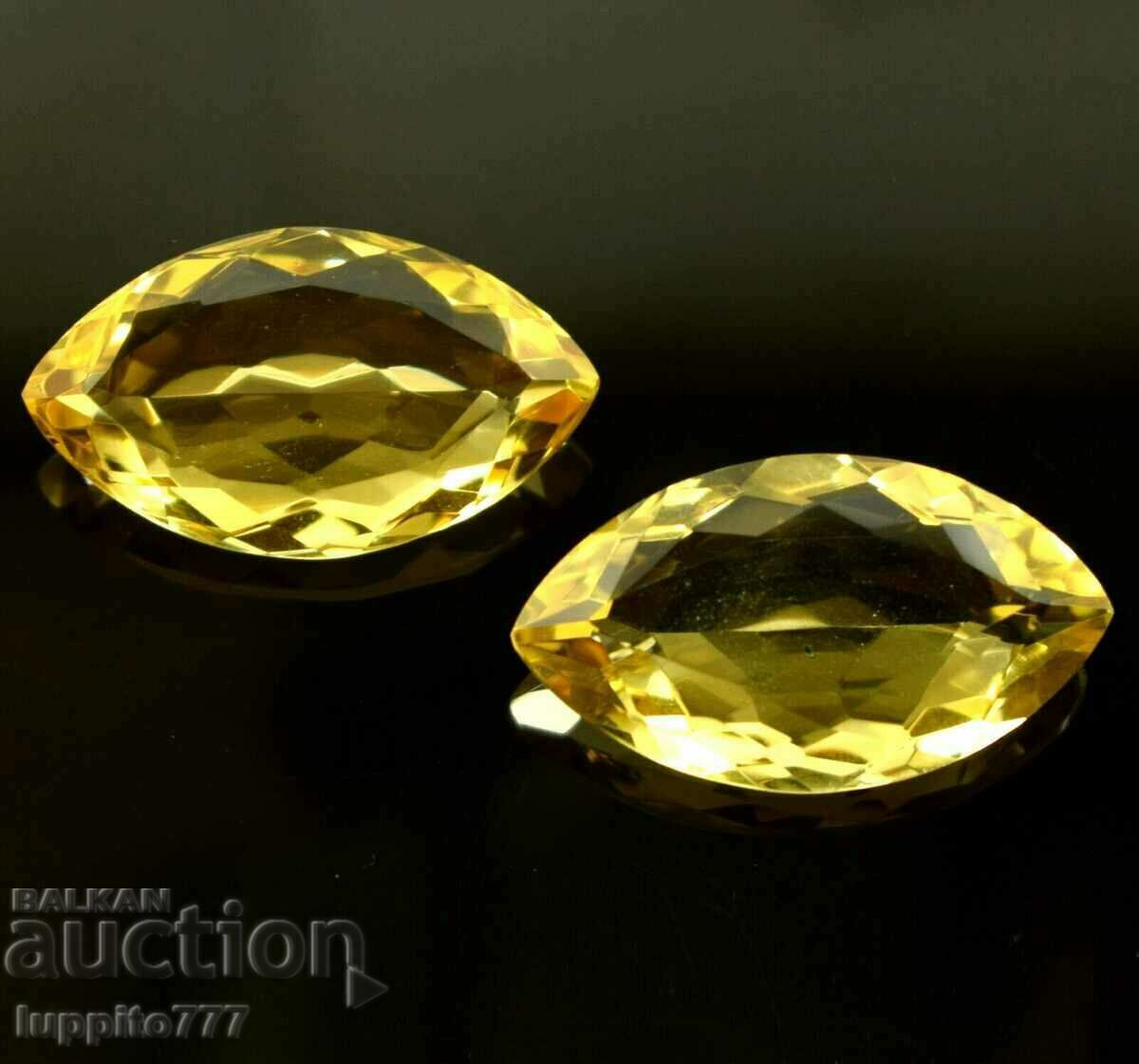 BZC! 75.45 ct. natural citrine 2 pcs. a pair of EGL cert from 1 pc.!