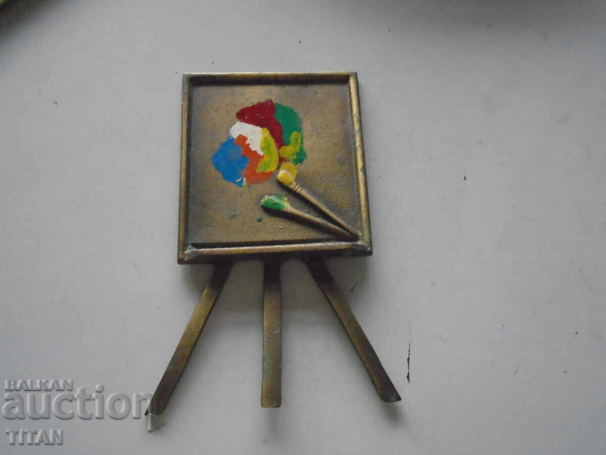 souvenir, solid bronze palette 16/10/0.5 cm.