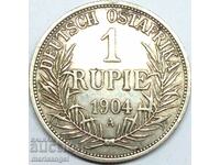 1 Rupia 1904 Germană Africa A - Berlin Wilhelm 1 Argint