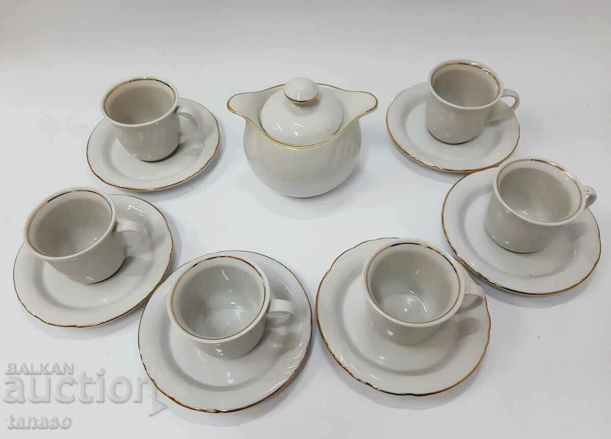 6 coffee cups with saucers + sugar bowl (12.2) with price 35.00 BGN | € 17.90 6 coffee cups with saucers + sugar bowl (12.2) with price 35.00 BGN | € 17.90