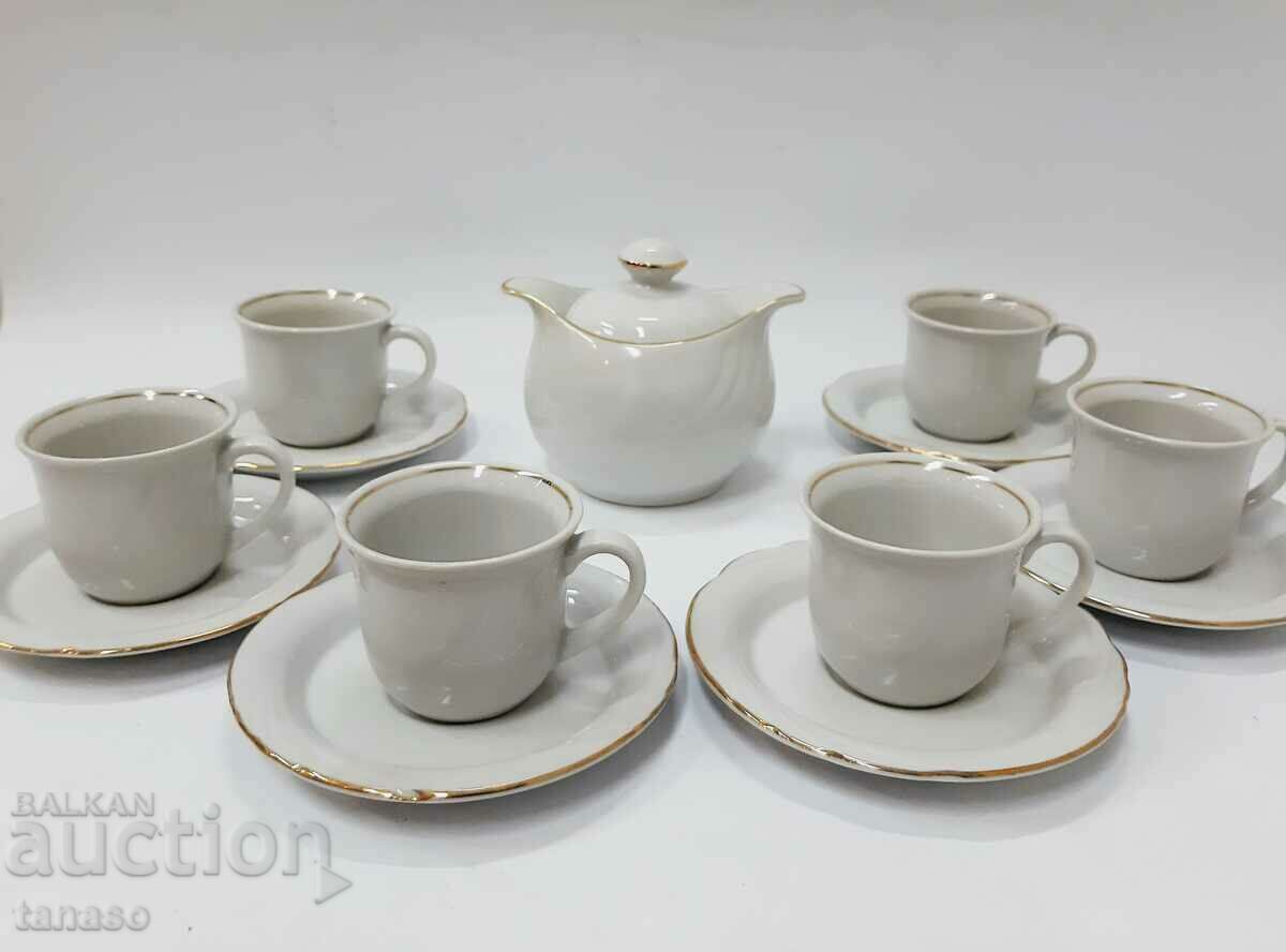 6 coffee cups with saucers + sugar bowl (12.2)
