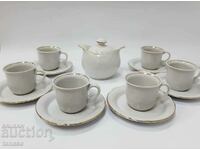 6 coffee cups with saucers + sugar bowl (12.2)