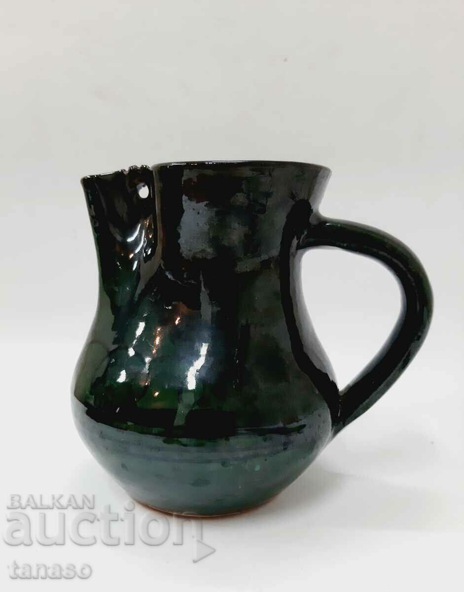 Old Glazed Ceramic Jug(12.2)