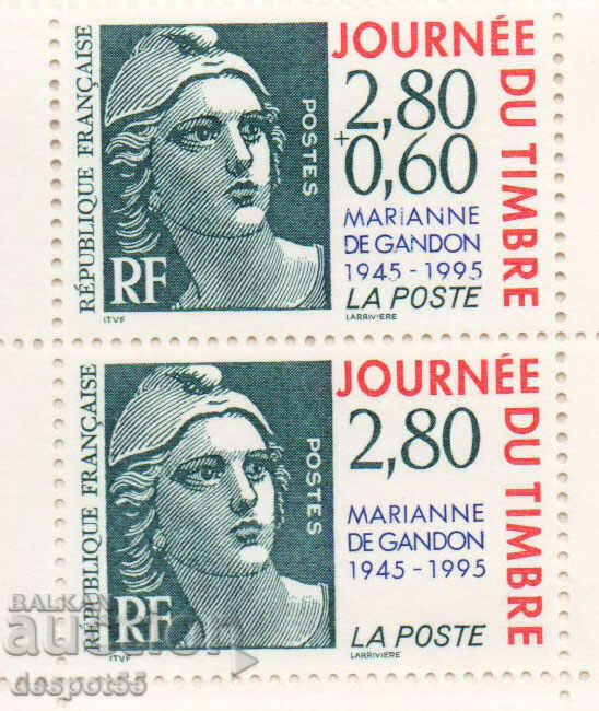 1995. Franţa. Ziua timbrului poștal.