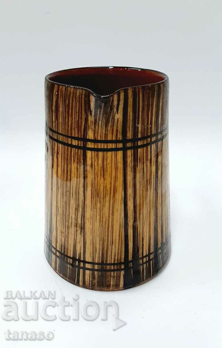 Стара глазирана керамична кана(13.2) с цена 30.00 лв. | € 15.34 Стара глазирана керамична кана(13.2) с цена 30.00 лв. | € 15.34