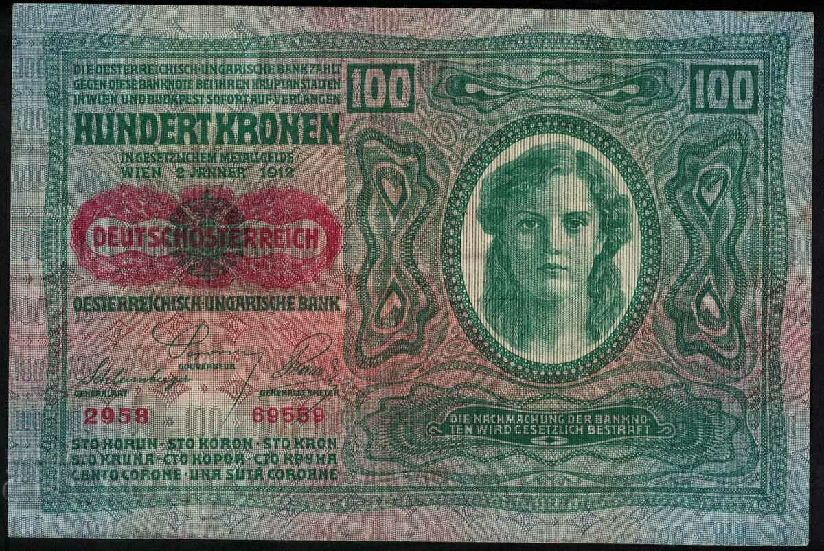 Austria 100 Kronen 1912 Pick 56 Ref 9559 with price 20.00 BGN | € 10.23 Austria 100 Kronen 1912 Pick 56 Ref 9559 with price 20.00 BGN | € 10.23