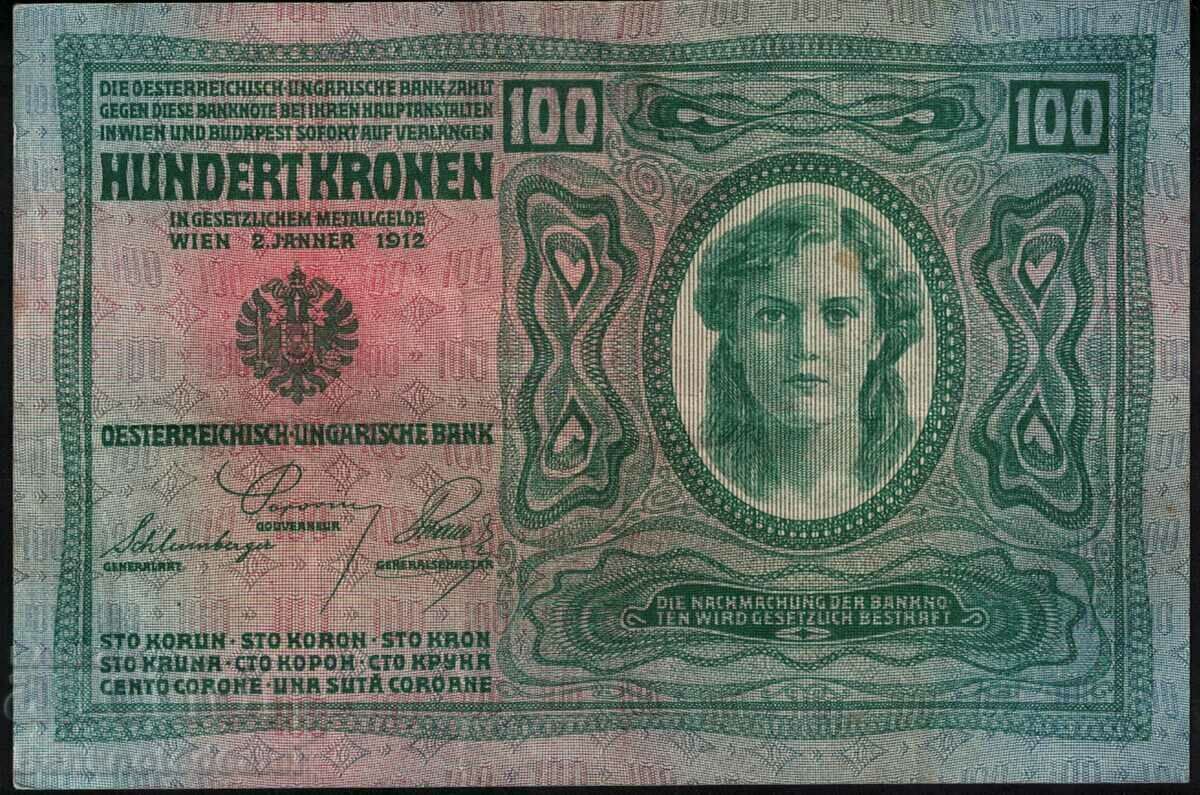 Austria 100 Kronen 1912 Pick 56 Ref 9559