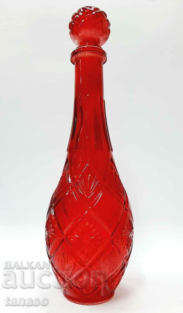 Carafe red glass, decanter (13.2) with price 50.00 BGN | € 25.56