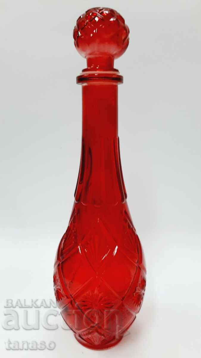 Carafe red glass, decanter (13.2)