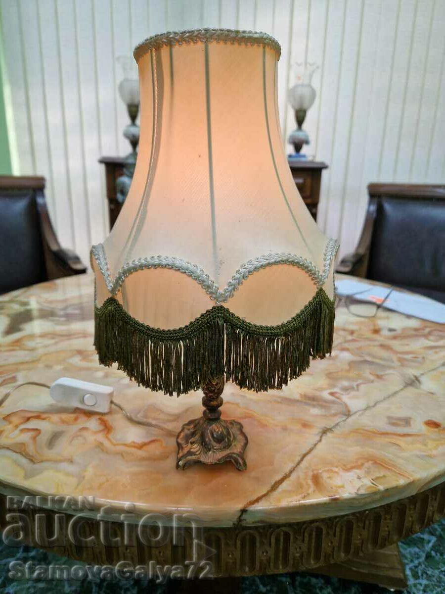 Beautiful antique Dutch bronze night lamp