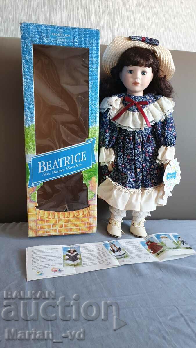 Vintage The Promenade Collection Beatrice Porcelain Doll - 6 Vintage The Promenade Collection Beatrice Porcelain Doll - 6
