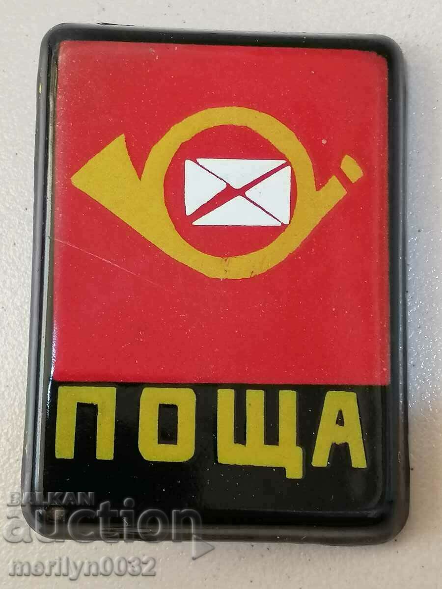 Enamel plate Bulgarian Post enamel plate on NRB box with price 89.00 BGN | € 45.50