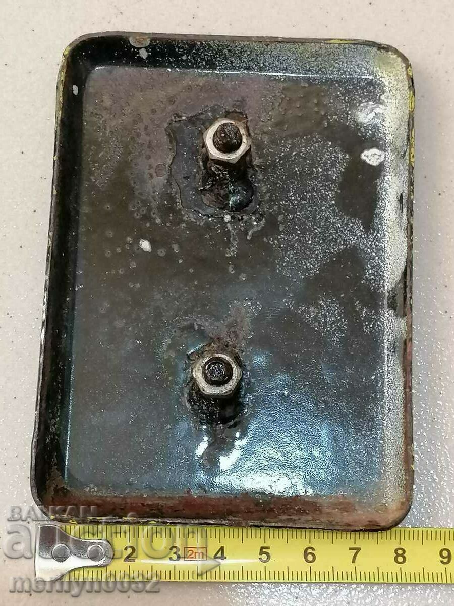 Enamel plate Bulgarian Post enamel plate on NRB box - 5